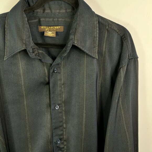 Syllables System Men's Blue and Black Formal Top and Pant Outfit Size XXL/40 - Picture 4 of 14